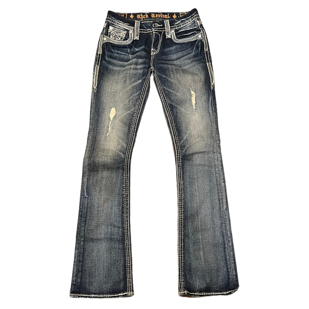 Rock Revival Stacey Womans Blue Boot Cut Jeans